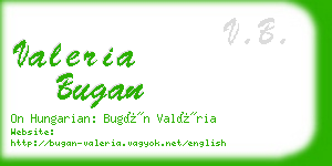 valeria bugan business card